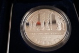 2010 United States Mint American Veterans Disabled for Life Commemorative Silver Dollar with box and