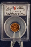 PCGS 2009-d 1C Lincoln Formative Years Satin Finish SP68RD