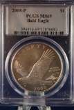 PCGS 2008-p Bald Eagle $1 MS69