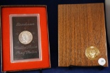 1972 S Eisenhower Dollar, 40% Silver Proof, in OGP Brown Box