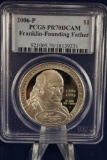 PCGS 2006-p $1 Benjamin Franklin - Founding Father PR70DCAM