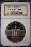 NGC 1992 W White House 1$ PF 69 Ultra Cameo