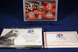 2007 United States Mint 50 State Quarters Silver Proof Set, with box and COA