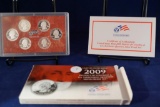 2009 United States Mint District of Columbia & U.S. Territories Quarters Silver Proof Set, with box
