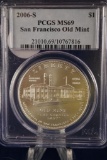 PCGS 2006-s Silver 1$ San Francisco Old Mint MS69