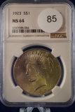NGC 1923 Peace Silver Dollar MS64