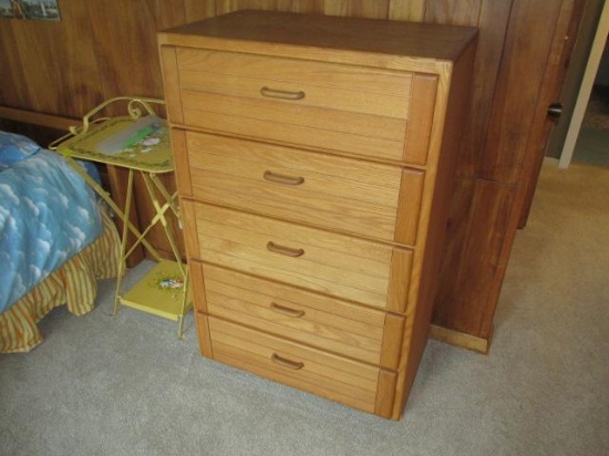 5 DRAWER OAK SYSTEM DRESSER 30"X48"X18"