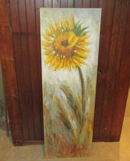 SUNFLOWER CANVAS PAINTING 29"X55"