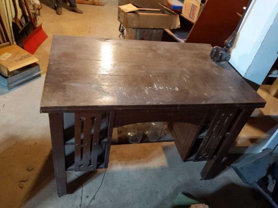 Vintage Library Table w/Drawer