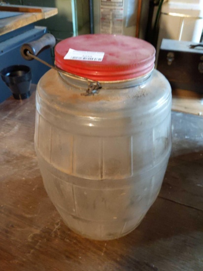 Vintage Barrel Jar w/Handle -1