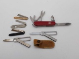 Victorinox & Advertising Folders & Razor Holder Lot