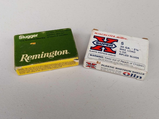 5 Remington Slugger 2 3/4" 5/8oz Hollow Point Rifle Slugs & 5 Winchester Super-X