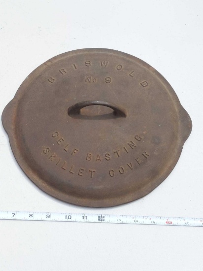 Griswold No 9 Self Basting Cast Iron Skillet Cover Patented Sept. 22, 1925 Erie, PA 469