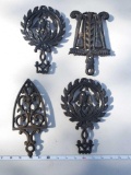 Griswold Cast Iron Trivets 4 No. 1900, 1730, 1905, 1728