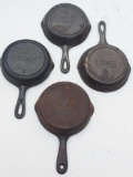 SK (5D), Lodge (L & 3SK) & Long Life 1753 - 4 Cast iron Skillet Lot