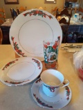 Poinsettia & Ribbons Holiday Dish Set