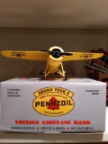 Pennzoil Die Cast Vintage Airplane Bank