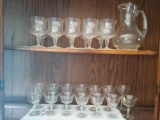 Pitcher with Stemware Lot