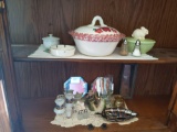 Various Glassware, Salt & Pepper, Candle Holders, Decorative mirrors Lot