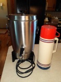 West Bend 30 Cup Percolator Coffee Pot, Aladdin Thermos