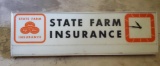 State Farm Insurance Sign w/Clock Untested 50