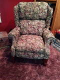 Floral Wingback Recliner Chair