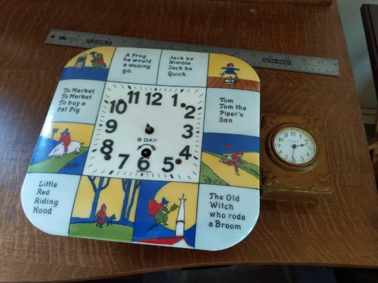 New Haven Metal clock & Nursery Rhymes Clock without Hands