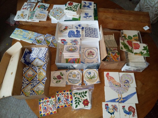 Neat Animal & Floral Tile Lot