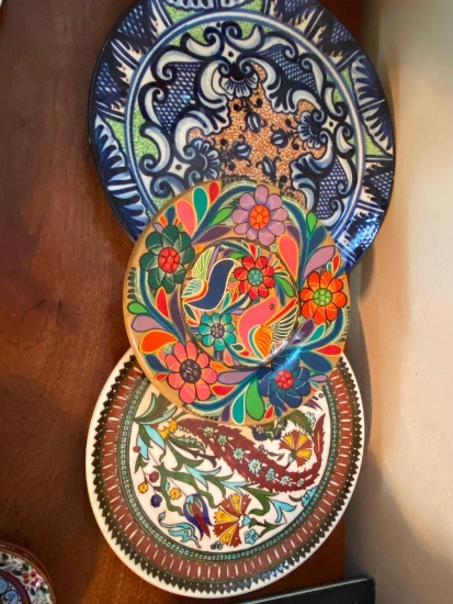 3 Colorful Platters - 10",12" & 14"