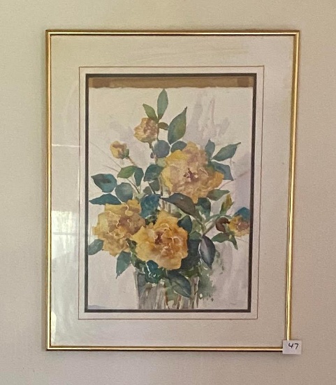 Yellow Flowers Framed Print 22x28"