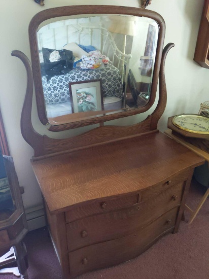 Vintage oak dresser - Mirror - 4 draws 38x28x58