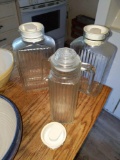 Refrigerator glass canister set