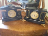 Pair of Vintage Mantle Clocks - Untested