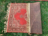 RED & OFF WHITE VINTAGE RUG 27