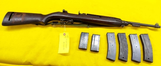 M1 30 Caliber Carbine Rifle with Bayonet, Sling, 2- 15 & 4-30 Round Magazines, SN-3623781