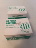 3D .38 Special 50 Police Cartridges - 100 Rounds Total