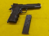 Argentine Model 1927 45 Cal. Pistol, Hogue Grips, Adjustable Sight & Extra Magazine SN-43619