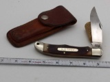 Schrader USA 12501 Old Timer Folding Knife with Sheath