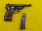 WWII P38 Lugar 9mm Pistol, 1 Magazine SN-3544