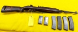 M1 30 Caliber Carbine Rifle with Bayonet, Sling, 2- 15 & 4-30 Round Magazines, SN-3623781