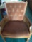 Brown Chair with Wicker Arm Rests