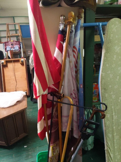Flags & Canes Lot