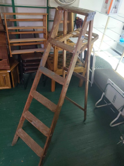 Tilley 67" Blackhawk Wood Folding Step Ladder