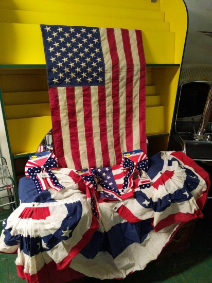 Patriotic Flag Display Lot