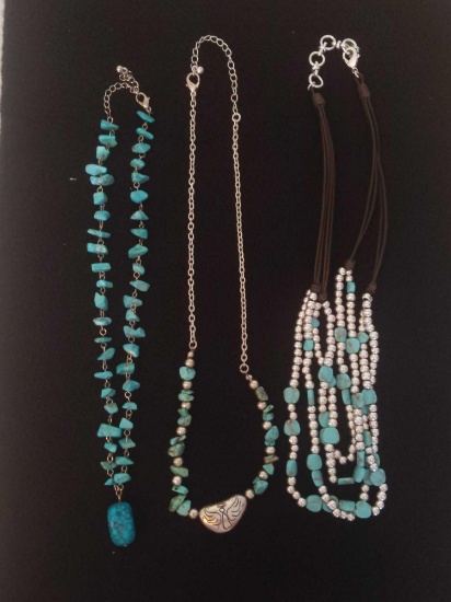 3 Turquoise Look Necklaces