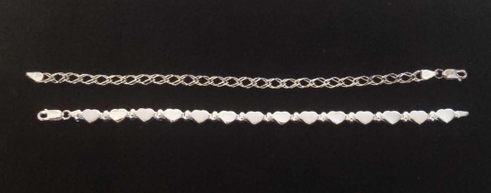 2 Bracelet Lot - Both Marked .925 Italy