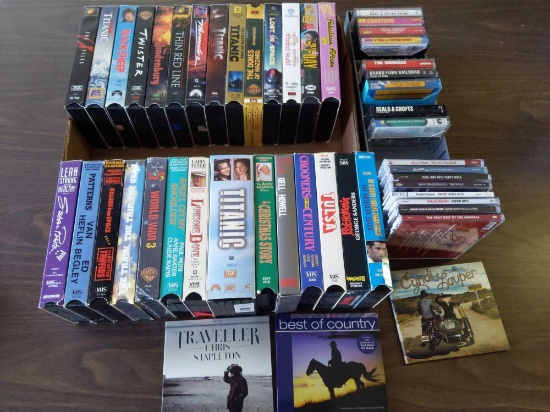 VHS , Cassette & CD Lot