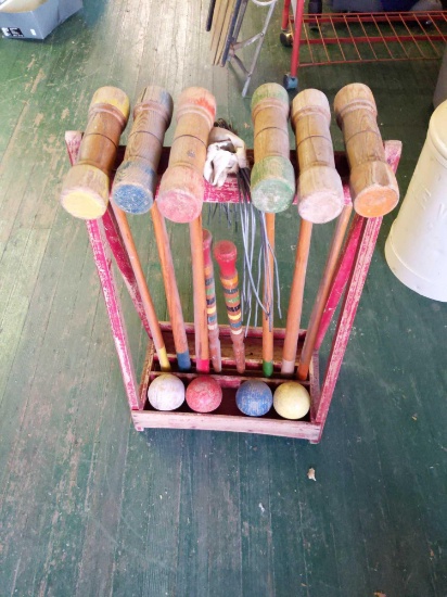Vintage Croquet Set - Not Complete