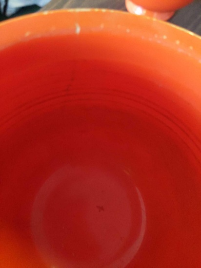 Fiesta ware Bowl cracked, Pitcher