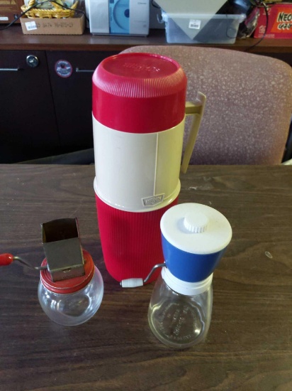 Vintage Nut Grinder & Thermos Lot